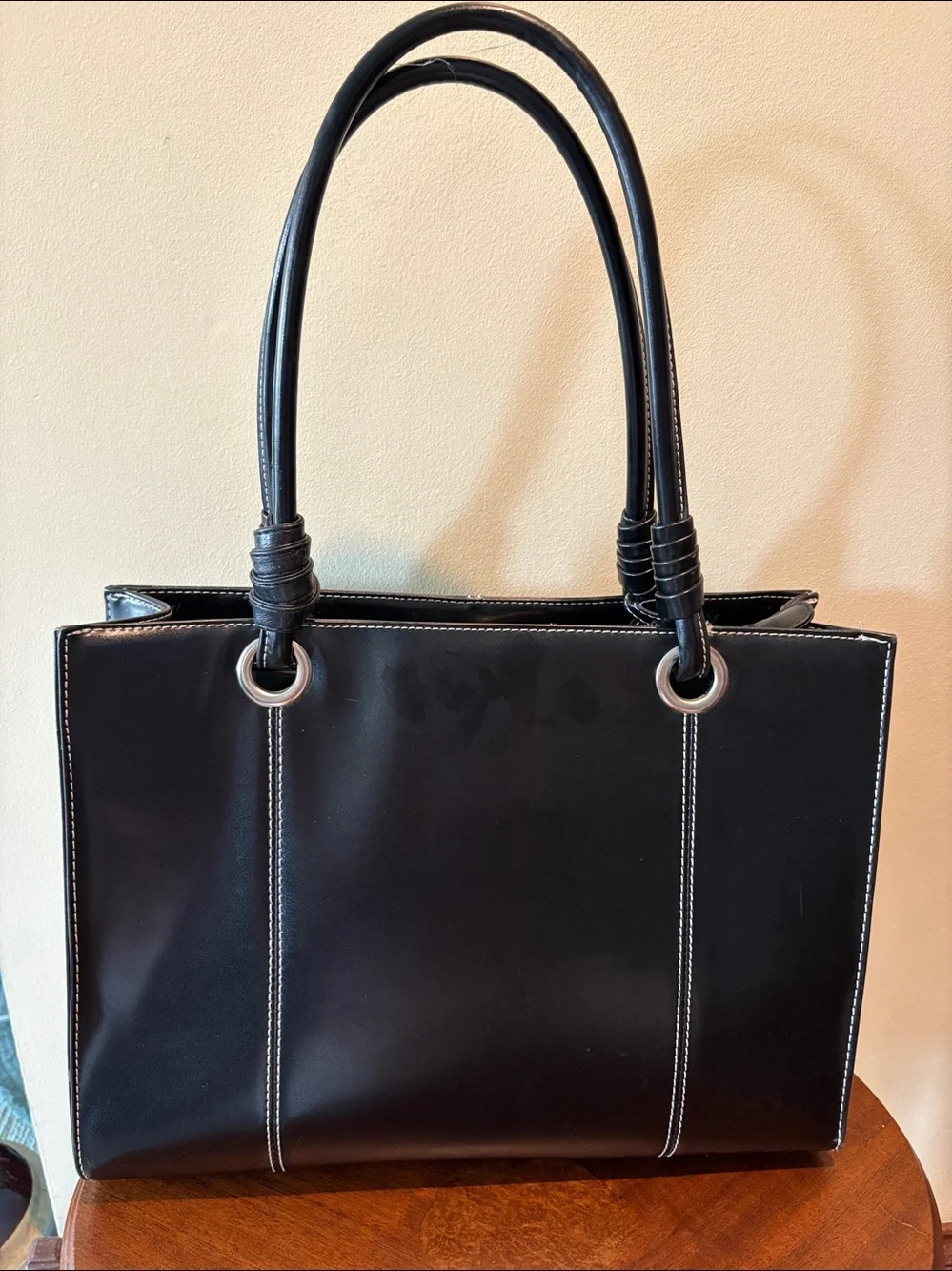 Wilsons Leather Tote Bag  shoulder bag  business case smooth & structured  black
